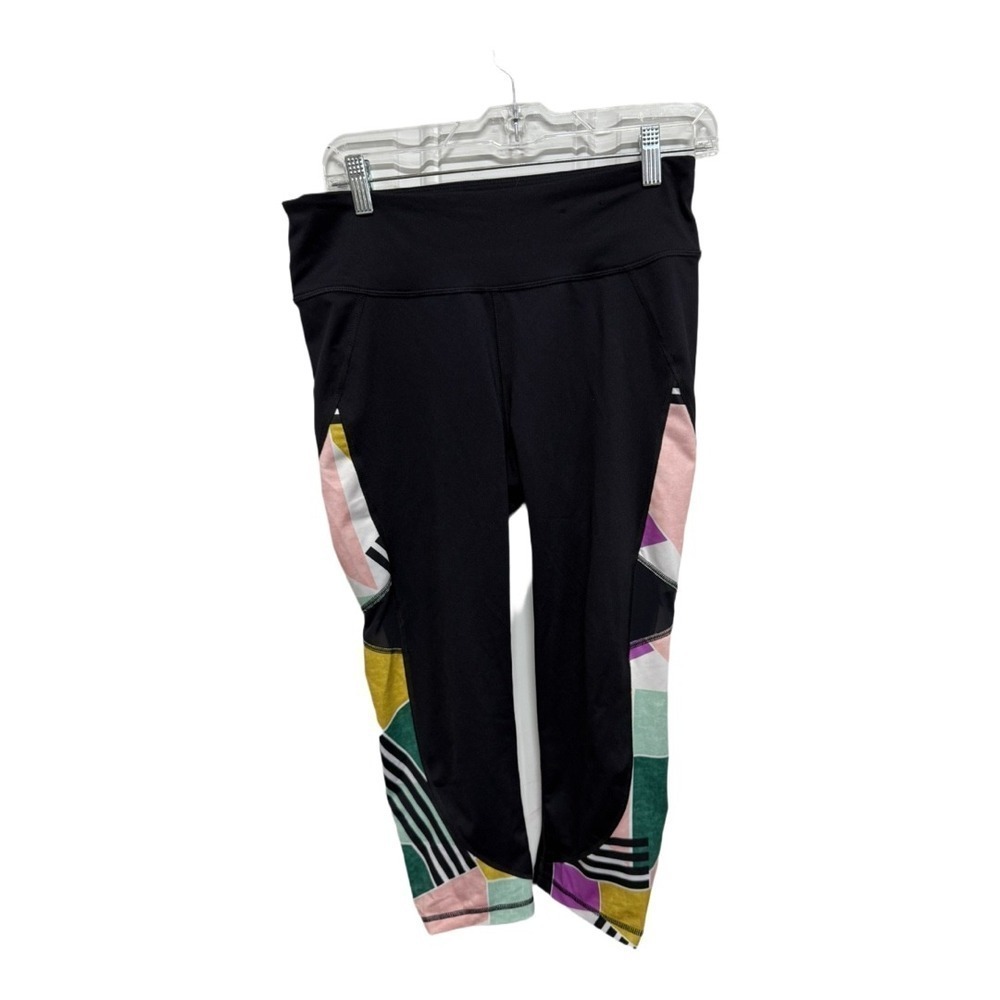 Fila Sport 80's Print Cropped Geometric Workout Leggings Size Medium